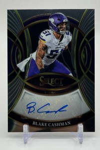 Blake Cashman Auto 2025 Select Minnesota Vikings Football Card No. SP-BCN