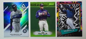 Ken Griffey Jr. 3-Card InsertParallel Baseball Card Lot