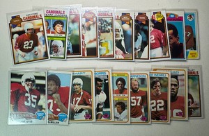 19-Card Arizona Cardinals Late 1970s Football Card Lot