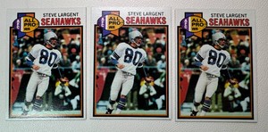 1979 Topps Steve Largent 3-Card Football Card Lot