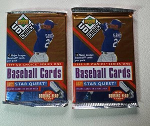 2 Packs of 1999 UD Choice Series 1 Baseball Cards