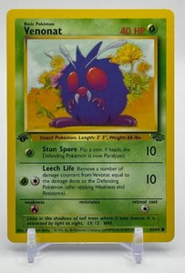 Venonat 1st Edition Pokemon Trading Card