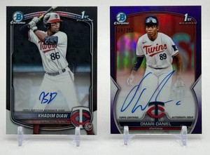 2-Card Minnesota Twins Rookie Auto Baseball Card Lot