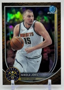 Nikola Jokic Reptile Parallel 2025 Bowman Chrome Basketball Card No. BCV-100