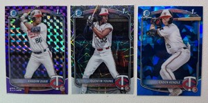 3-Card Minnesota Twins Rookie 1st Bowman Parallel Baseball Card Lot
