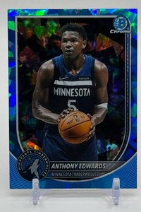 Anthony Edwards Sapphire 2025 Bowman Chrome Minnesota Timberwolves Basketball Card No. BCV-103