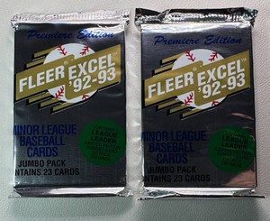 2 Packs of 1992-93 Fleer Excel Baseball Cards