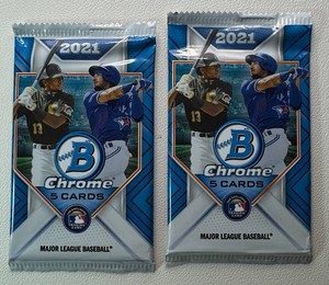 2 Packs of 2021 Bowman Chrome Baseball Cards