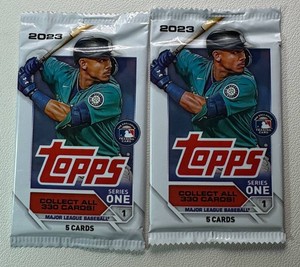 2 Packs of 2023 Topps Series 1 Baseball Cards