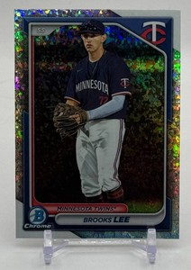 Brooks Lee RC Mini Diamonds 2024 Bowman Chrome Minnesota Twins Rookie Baseball Card No. BCP-143