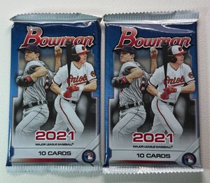 2 Packs of 2021 Bowman Baseball Cards (3)
