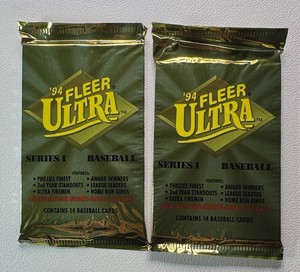 2 Packs of 1994 Fleer Ultra Series 1 Baseball Cards