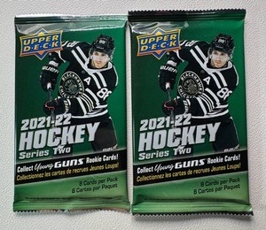 2 Packs of 2021-22 Upper Deck Series 2 Hockey Cards