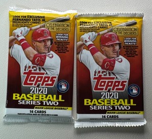 2 Packs of 2020 Topps Series 2 Baseball Cards