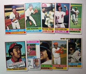 1976 Topps 10-Card Star Vintage Baseball Card Lot