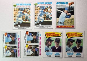 George Brett 7-Card Baseball Card Lot