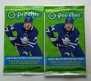 2 Packs of 2021-22 O-Pee-Chee Hockey Cards
