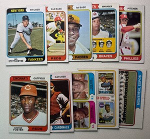 1974 Topps 10-Card Star Vintage Baseball Card Lot