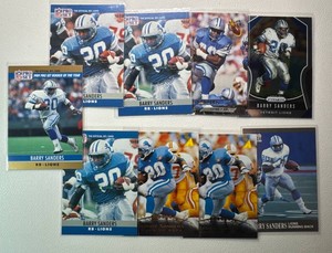 Barry Sanders 9-Card Football Card Lot