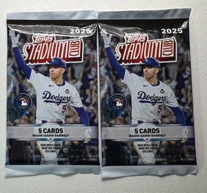 2 Packs of 2025 Topps Stadium Baseball Cards
