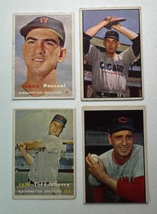 4-Card 1950s Vintage Baseball Card Lot