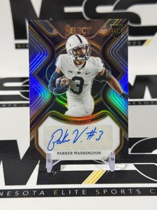 Parker Washington Auto RC 2023 Select Draft Picks #RS-PWA Rookie Football Card