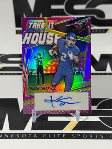 Khalil Shakir 7 Auto 2022 Leaf Valiant Pink #TH-KS1 Numbered 27 Football Card