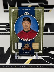 Roger Clemens 50 Dual Relic 2005 Donruss Diamond Kings Crowning Moment #105 Numbered 3850 Baseball Card
