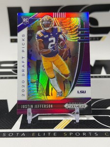 Justin Jefferson RC Pink 2020 Prizm Draft Picks #126 Rookie Minnesota Vikings Football Card