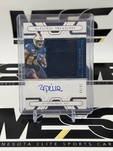DVonte Price Auto RC 99 Collegiate Rookie Patch 2022 National Treasured Football Card