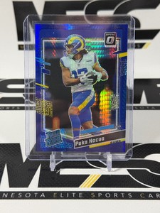 Puka Nacua Hyper Prizm RC 2023 Donruss Optic Blue #238 Rookie Football Card