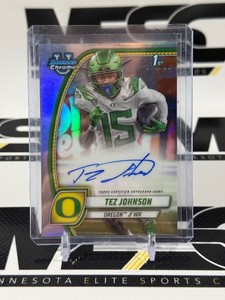 Tez Johnson Auto 299 2024 Bowman U Chrome #PA-TJO Football Card