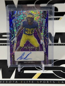 Dazton Hill Purple Auto 20 2022 Leaf Flash #BA-DH1 Numbered 1520 Football Card