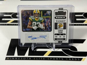 Samori Toure Auto RC 2022 Contenders Rookie Ticket #261 Green bay Packers Football Card