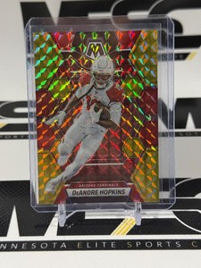 DeAndre Hoplins 80 Red and Yellow Prizm 2023 Mosaic Choice Fusion #2 Football Card