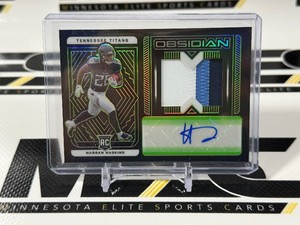 Hassan Haskins 50 Electric Etch Green 2022 Obsidian #237 Numbered 0750 Football Card