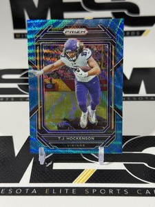 TJ Hockenson 199 Blue Wave 2022 Prizm #100 Minnesota Vikings Football Card