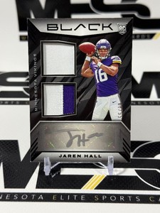 Jaren Hall RPA 99 2023 Panini Black #RSM-16 Numbered 5599 Minnesota Vikings Football Card