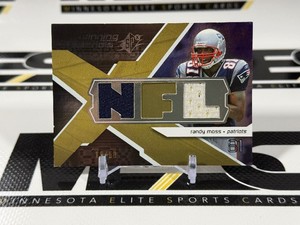 Randy Moss 50 Game-Used Dual Relic 2008 SPx Winning Materials #WM-RM Numbered 1950 Football Card