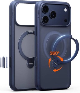 $40 TORRAS Q3 Spin for iPhone 17 Pro Case, 360 Magnetic Stand, Deep Blue