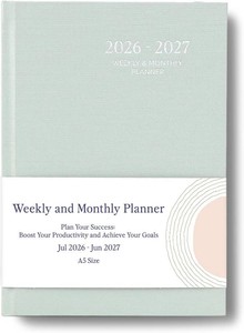 Planner 2026-2027, Jul 2026-Jun 2027 Weekly & Monthly Calendar Planner