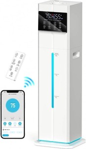 $98 9L2.4Gal Smart Cool Mist Humidifier, Top Fill Quiet Humidifier Large Room, Covers 550ft , App & Remote Control, 60H Runtime, 7 Colors Light, White