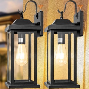 $75 Dusk to Dawn Outdoor Lighting Wall Mounted 17 Inch Black