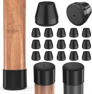 $20 Chair Leg Floor Protectors, Fit 1.2-1.6,Black.