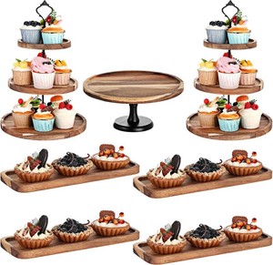 $67 Havawish 7 Pcs Wooden Dessert Table Display Set, Cupcake Stand Kit, Classic
