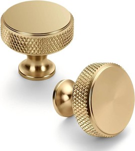 $26 Asidrama 10 Pack Champagne Bronze Kitchen Cabinet Knobs Knurled Dresser Knobs Drawer Pulls Cabinet Hardware Aluminum Knob for Dresser Drawers
