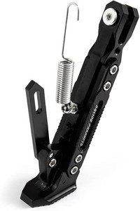 Motorcycle Kickstand Adjustable Foot Side Support Parking Kickstand for Electric Motorbike Parking Foot Side Support Stand (Black)