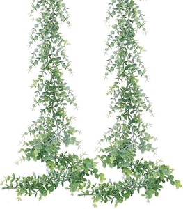 2 Pack Eucalyptus Garland 12Ft Artificial Vines Fake Greenery Garland