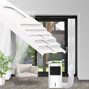$30 Portable Air Conditioner Sliding Door Vent Kit, 2024 New Upgrade Portable Air Conditioner Window Kit for Sliding Door, Max length 90inches, Ac Vent Kit for Exhaust Hose with 5.113cm Diameter