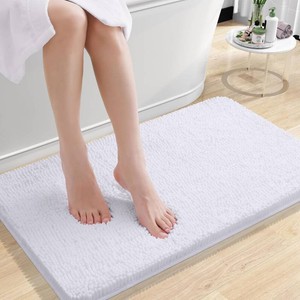OLANLY Small Bathroom Rugs 24x16, Extra Soft Absorbent Chenille Bath Rugs
